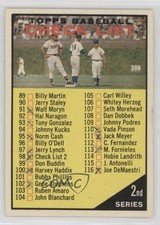1961 Topps Checklist Joe Adcock Ernie Banks Don Zimmer #98 HOF 2u3