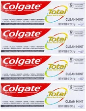 Colgate Total SF Clean Mint Toothpaste 0.88 Ounce 4 Pack Whole Mouth Health