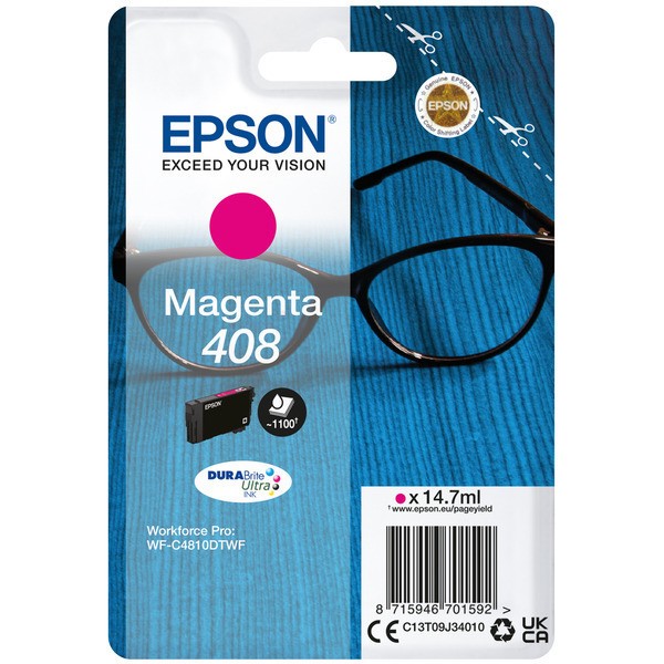 Original Epson 408 T09J3 C13T09J34010 Tinte Magenta-image