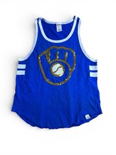 Vintage PINK Victoria’s Secret Milwaukee Brewers Sequin Tank Top S Athleisure