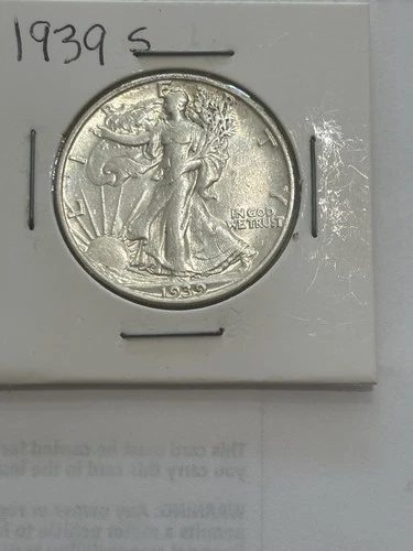 1939 s WALKING  LIBERTY half dollar AU +