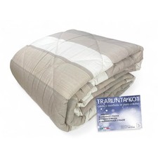 Trapunta Kot Riga Beige - Copriletto Invernale in Puro Cotone - Made in Italy, I
