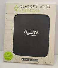 Rocketbook Everlast Reusable Smart Notebook Black w Pen Cloth Instructions