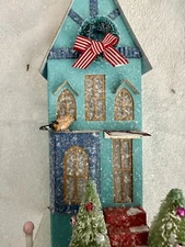 Cody Foster Christmas Light Up House, Glitter House, Blue Townhouse, NIB