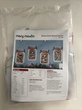 Mary Maxim Winter Birds Mason Jar Plastic Canvas Kit #27159 New