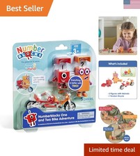 Numberblocks Action Figures Set with Tandem Bicycle - Inspire Imaginative Play