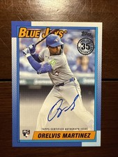 2025 Topps Series 1 Orelvis Martinez #90A-OM Baseball Stars Auto RC Blue Jays