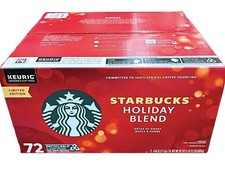 Starbucks Holiday Blend Medium Roast 72 Count K-Cup Pods EXP 06/2026