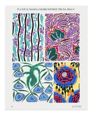 Jugendstil Blumen Wandkunst E.A. Seguy Design Art Nouveau Florales Des