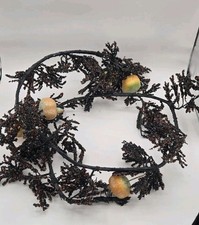 5' Black/Orange Beaded Wired Garland w/ Pumpkins