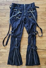 TRIPP NYC By Daang Goodman Pants Women  s 25/1 Pinstripe Goth Steampunk Bondage