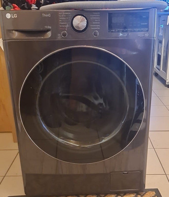LG ThinQ Frontlader Waschmaschine 10,5 kg Grau WLAN Inverter Direct Drive