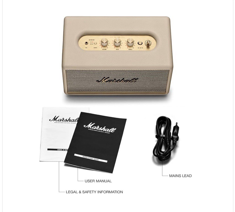 Marshall Acton III Bluetooth Speaker System (Cream)