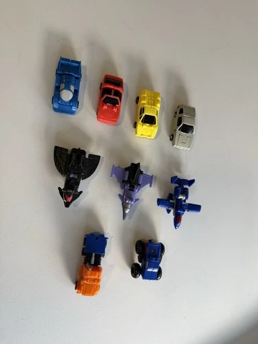Lot of 9 Transformers G1 Micromasters Patrol Race Car AirStrike OffRoad Vintage
