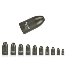 10Pcs Tungsten Worm Weights, Bullet Shaped Tungsten Fishing Weights 1/16 1/8 1/4