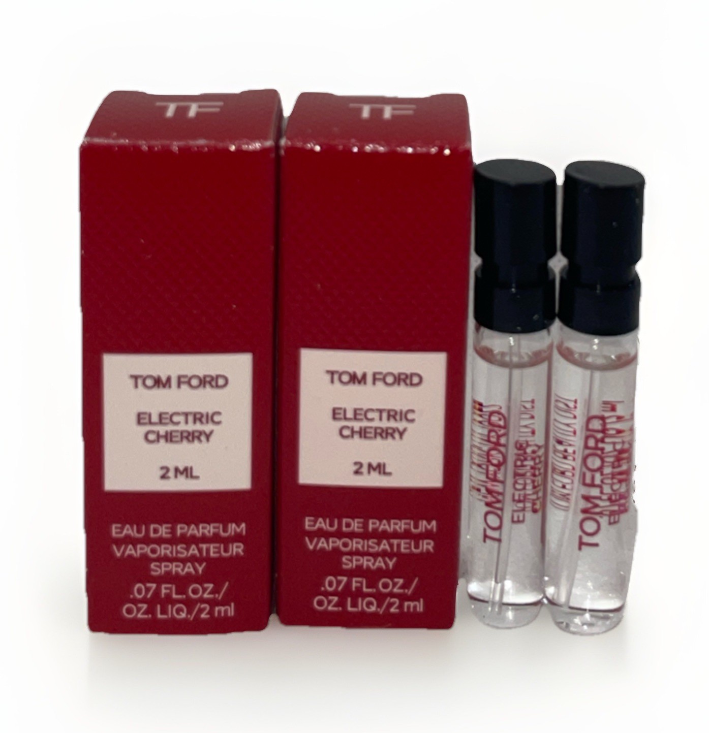 2 X Tom Ford Electric Cherry Eau De Parfum 2ml Sample Spray