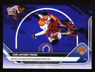 Karl Anthony Towns 1500 Pts vs Bilal Coulibaly Wizards 2025-26 NBA Topps NOW #43