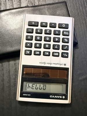 Vintage 1984 Sanyo CX 2580 Solar Calculator, Proof the 80s Built Things to Last!