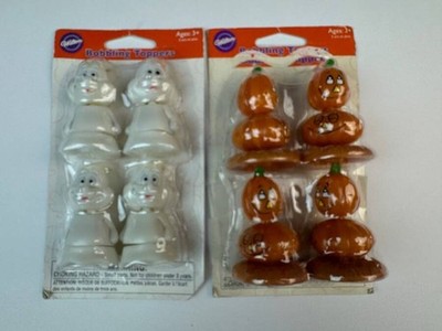 12 Wilton Bobbling Toppers Cake Decorations Halloween Ghosts Pumpkins Sets Lot