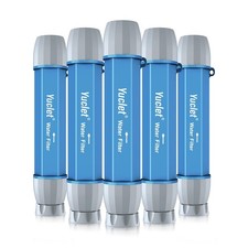 5 Pack Personal Water Filter Straw - Portable Purifier for Camping, Hiking, Trav