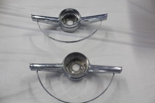 1964 Chevrolet Impala steering wheel chrome horn rings PAIR