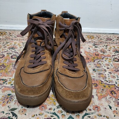 COACH Brown Leather Hi Tops Men display picture 2