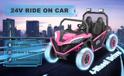 ZEOPHOL 24V Kids Ride On Car UTV 2-Seater 4WD Electric Truck 320W Remote Control - Picture 11 of 47