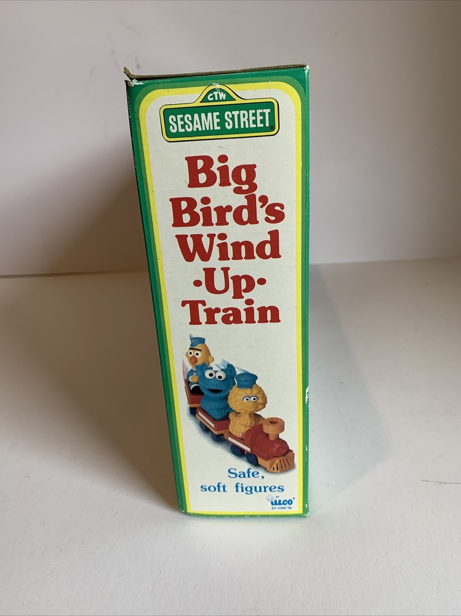 Sesame Street Big Bird's Wind Up Train Vintage Set Bert Cookie