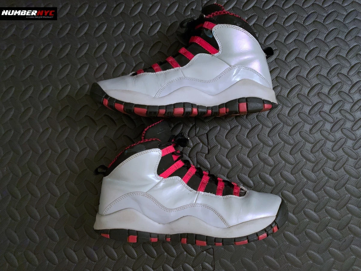 Nike Girls Air Jordan 10 X Retro Wolf Grey Legion Red 487211 009