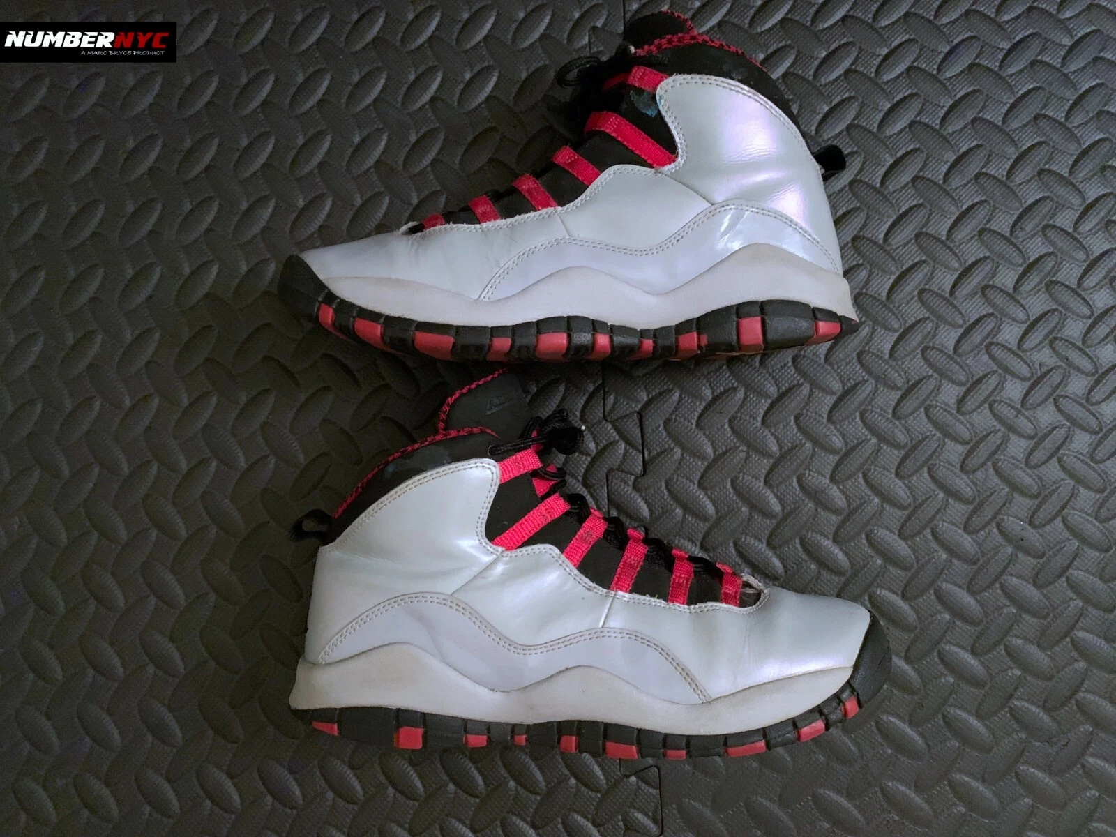 Nike ragazze Air Jordan 10 X retrò grigio lupo rosso legione 487211 009 giovani taglia 7 GS