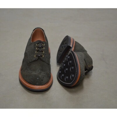 Made In UK - 11 US (10UK) - Trickers - Bourton - Green Suede