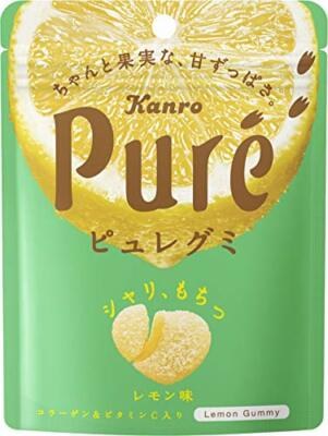 Kanro - Puré Juicy Lemon Gummy Candy (56g x 6 bags) Sweets JAPAN