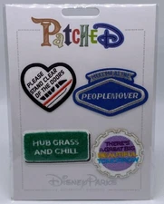 Disney Parks Patched WDW Magic Kingdom Monorail People Mover 4 Patch Set - NEW