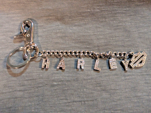 Harley Davidson COLLECTABLE fob belt loop bracelet keychain crystal RARE