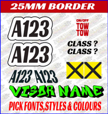 Autograss Race Full Numbers Set CUSTOMIZABLE ONLINE NASA grass track