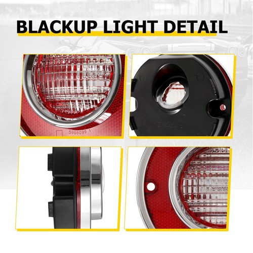 4pcs Red LED Tail Lights Backup Light Cover For 1975-1979 Chevrolet Corvette C3 - Picture 11 of 12