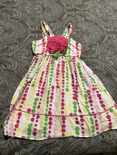 Bonnie Jean Girls Dress Cute  Colourful Flower Girls Dress Size 7
