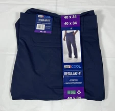 32 Degrees Cool Performance Pant, Blue, Regular Fit, Stretch, Men's 40x34, NEW
