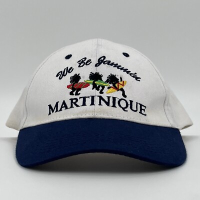 Martinique Hat -We Be Jammin - VTG 90s Reggae Island StrapBack Baseball Cap VGUC
