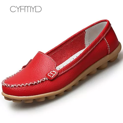Women's Genuine Leather Casual Shoes Flat Loafers Non-slip loafers size 4.5 - 12 - Picture 14 of 68