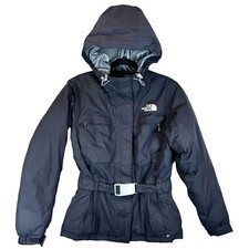 The North Face Hyvent Black Belted Down Parka with Hood Size Medium