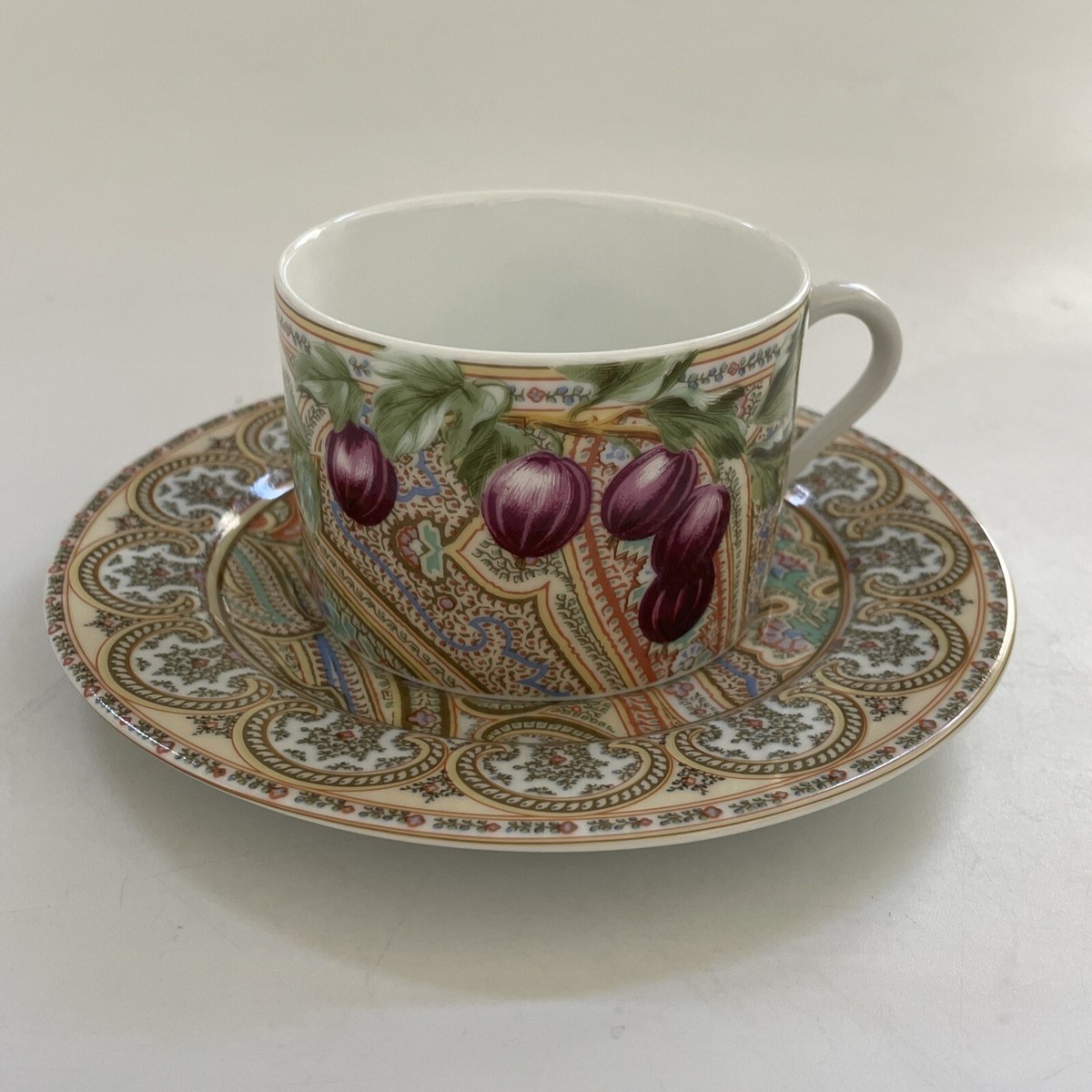 【ヴィンテージ】Philippe Deshoulieresトリンケットトレイ Ferrieres Patrick Frey Paris Cup And Saucer Porcelaine Philippe