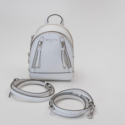 Michael Michael Kors Brooklyn Mini Leather Backpack White (Pre-owned) Michael Kors Brooklyn Bag main image 3