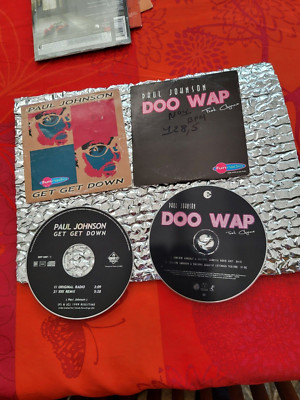 Set 2 CD SINGLE PAUL JOHNSON DOO WAP/GET GET DOWN