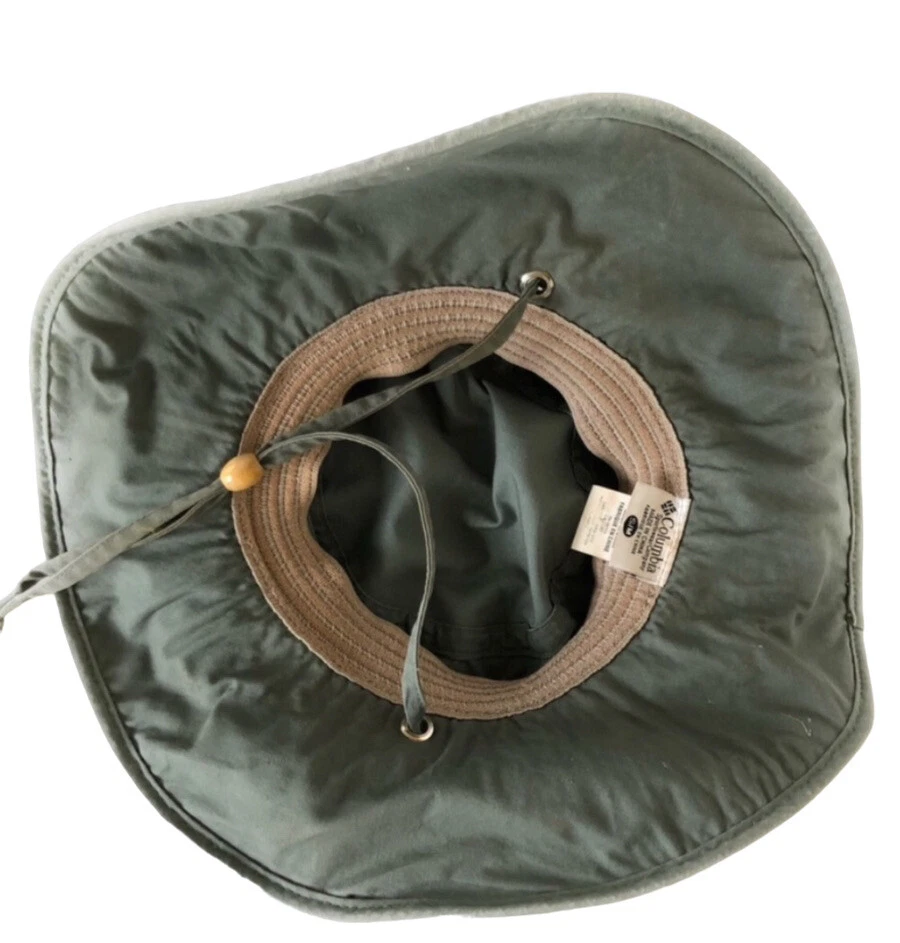 Chapéu de praia Columbia Ranger booney verde palha pesca caça sol flexível acampamento - Imagem 2 de 4