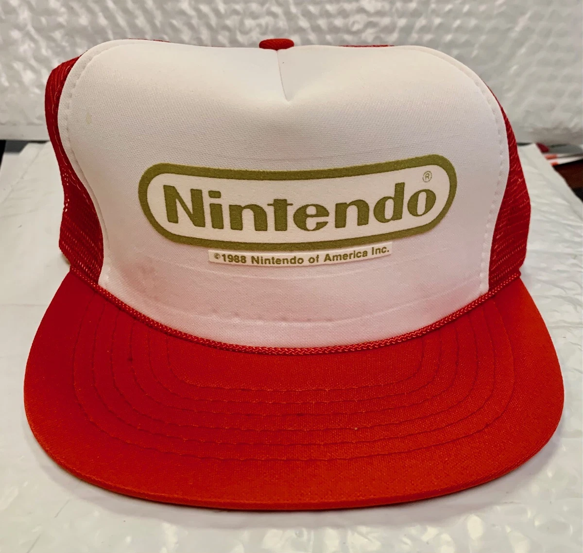Nintendo Logo Baseball Trucker Hat Vintage 1988 Official Licensed