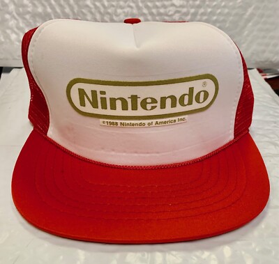 Nintendo Logo Baseball/Trucker Hat Vintage 1988 Official Licensed