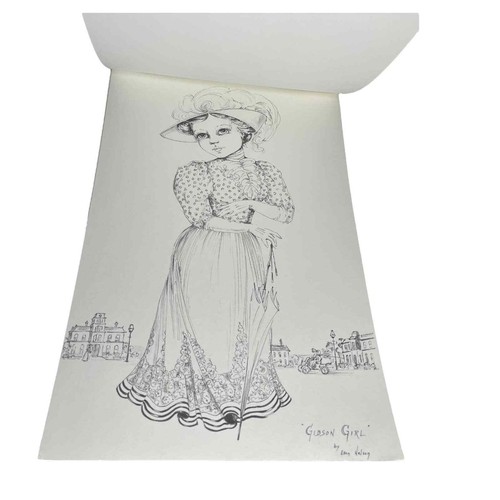 VTG Red Farm Studio Heritage Dolls COLORING BOOK 6 Pages Attached Complete 18" - Picture 3 of 8