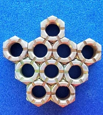 LOT OF 10 SIZE 1-14 SLOTTED HEX CASTLE NUT GRADE 5 FREE SHIPPING 