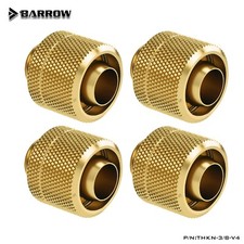 4Pcs Barrow G1/4" to 3/8" ID, 5/8" OD Compression Fitting Soft Tubing 10/16mm G